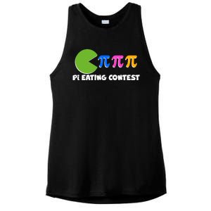 Funny Retro Pi Day 314 Pi Eating Contest Video Game Ladies PosiCharge Tri-Blend Wicking Tank