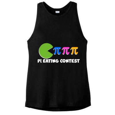 Funny Retro Pi Day 314 Pi Eating Contest Video Game Ladies PosiCharge Tri-Blend Wicking Tank