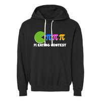 Funny Retro Pi Day 314 Pi Eating Contest Video Game Garment-Dyed Fleece Hoodie
