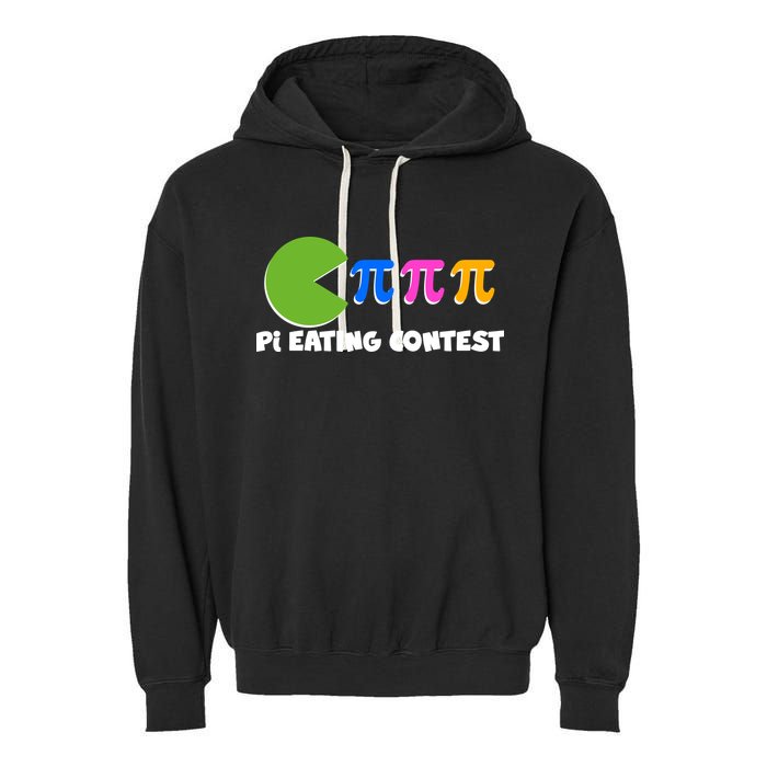 Funny Retro Pi Day 314 Pi Eating Contest Video Game Garment-Dyed Fleece Hoodie