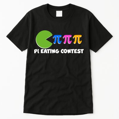 Funny Retro Pi Day 314 Pi Eating Contest Video Game Tall T-Shirt