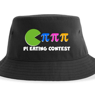 Funny Retro Pi Day 314 Pi Eating Contest Video Game Sustainable Bucket Hat
