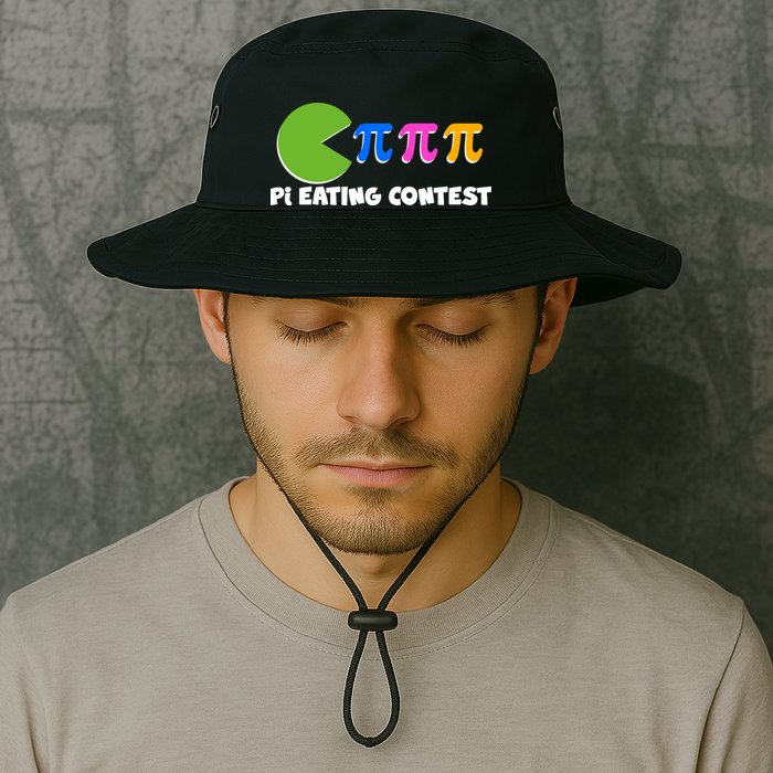 Funny Retro Pi Day 314 Pi Eating Contest Video Game Bucket Hat