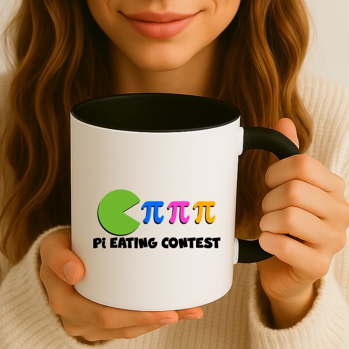 Funny Retro Pi Day 314 Pi Eating Contest Video Game Mug