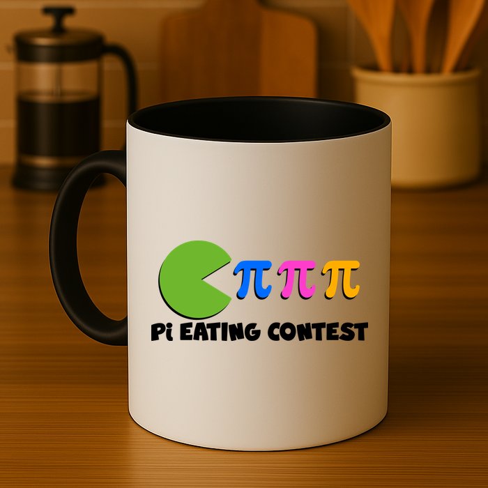 Funny Retro Pi Day 314 Pi Eating Contest Video Game Mug