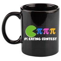 Funny Retro Pi Day 314 Pi Eating Contest Video Game 11oz C Handle Ceramic Mug