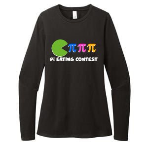 Funny Retro Pi Day 314 Pi Eating Contest Video Game Womens CVC Long Sleeve Shirt