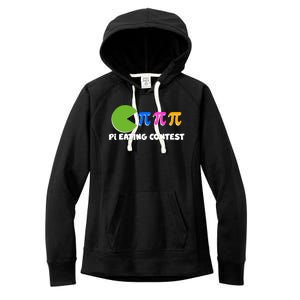 Funny Retro Pi Day 314 Pi Eating Contest Video Game Women's Fleece Hoodie