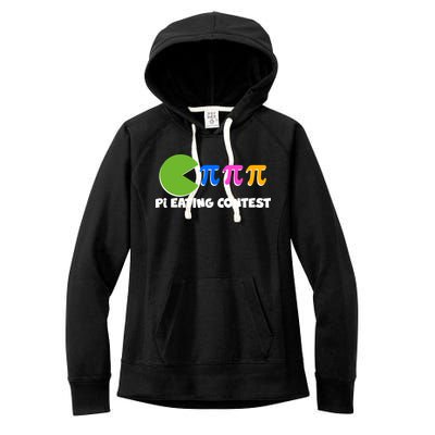 Funny Retro Pi Day 314 Pi Eating Contest Video Game Women's Fleece Hoodie