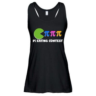 Funny Retro Pi Day 314 Pi Eating Contest Video Game Ladies Essential Flowy Tank