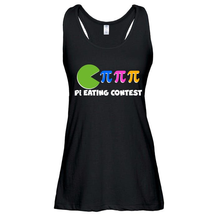 Funny Retro Pi Day 314 Pi Eating Contest Video Game Ladies Essential Flowy Tank