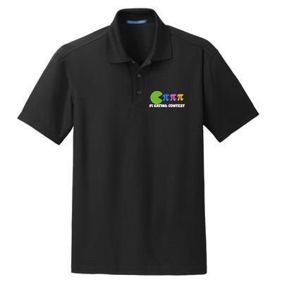 Funny Retro Pi Day 314 Pi Eating Contest Video Game Dry Zone Grid Polo