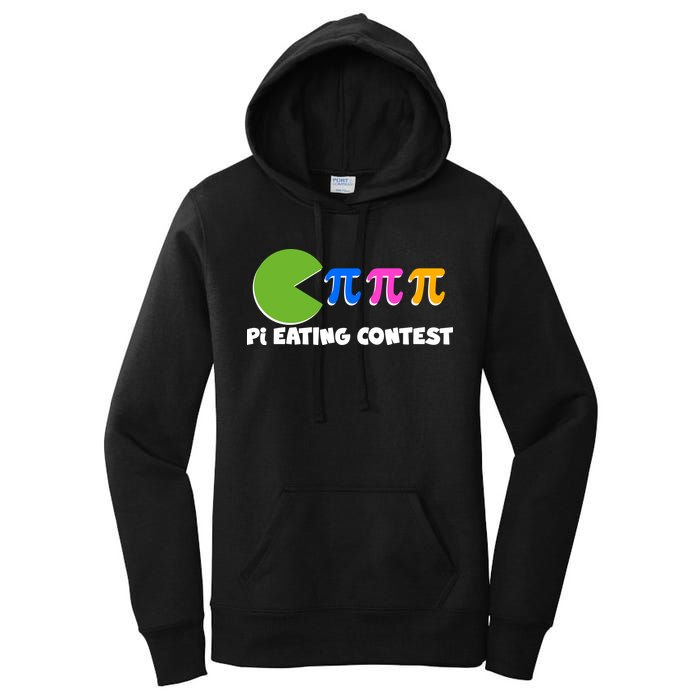 Funny Retro Pi Day 314 Pi Eating Contest Video Game Women's Pullover Hoodie