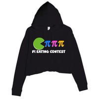 Funny Retro Pi Day 314 Pi Eating Contest Video Game Crop Fleece Hoodie