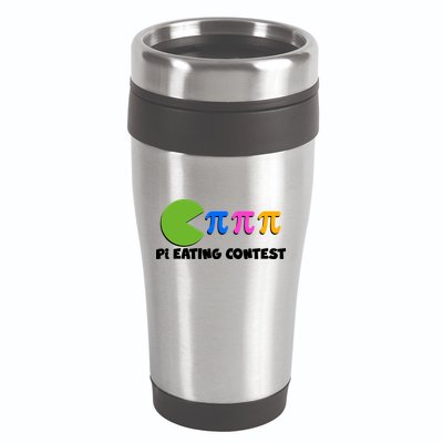 Funny Retro Pi Day 314 Pi Eating Contest Video Game 16oz Travel Tumbler