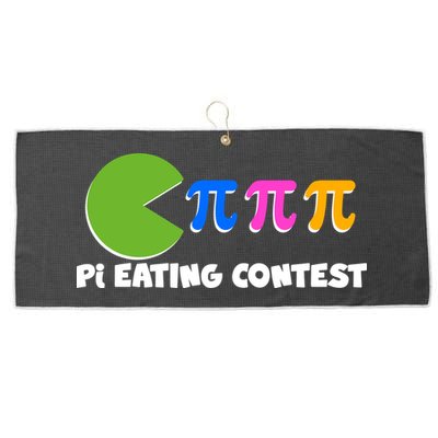 Funny Retro Pi Day 314 Pi Eating Contest Video Game Large Microfiber Waffle Golf Towel