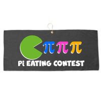 Funny Retro Pi Day 314 Pi Eating Contest Video Game Large Microfiber Waffle Golf Towel