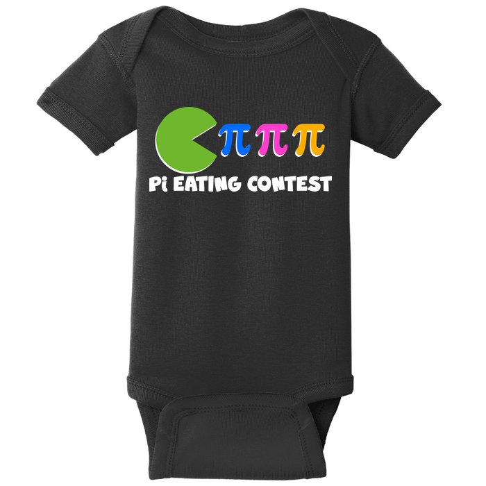 Funny Retro Pi Day 314 Pi Eating Contest Video Game Baby Bodysuit