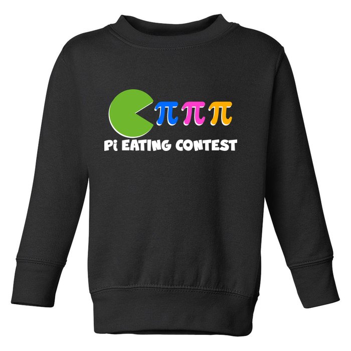 Funny Retro Pi Day 314 Pi Eating Contest Video Game Toddler Sweatshirt