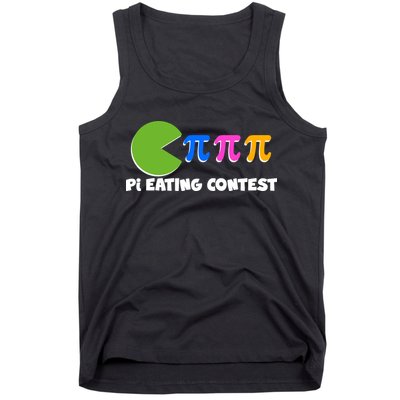 Funny Retro Pi Day 314 Pi Eating Contest Video Game Tank Top