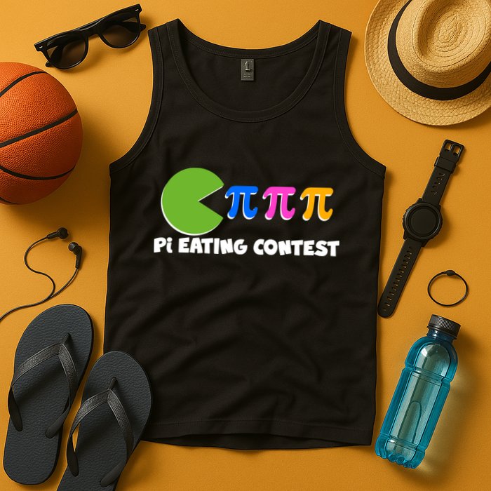 Funny Retro Pi Day 314 Pi Eating Contest Video Game Tank Top