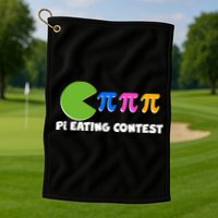 Funny Retro Pi Day 314 Pi Eating Contest Video Game Golf Towel