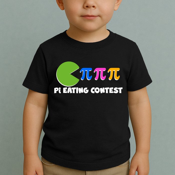 Funny Retro Pi Day 314 Pi Eating Contest Video Game Toddler T-Shirt