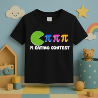 Funny Retro Pi Day 314 Pi Eating Contest Video Game Toddler T-Shirt