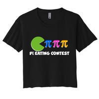 Funny Retro Pi Day 314 Pi Eating Contest Video Game Crop Top