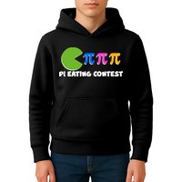 Funny Retro Pi Day 314 Pi Eating Contest Video Game Kids Hoodie