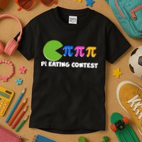 Funny Retro Pi Day 314 Pi Eating Contest Video Game Kids T-Shirt