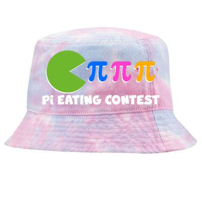 Funny Retro Pi Day 314 Pi Eating Contest Video Game Tie-Dyed Bucket Hat