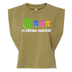 Funny Retro Pi Day 314 Pi Eating Contest Video Game Garment-Dyed Women's Muscle Tee