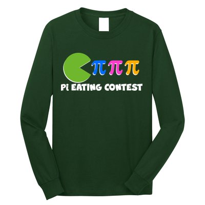 Funny Retro Pi Day 314 Pi Eating Contest Video Game Long Sleeve Shirt