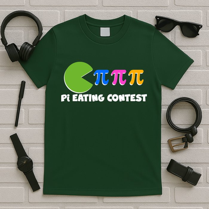 Funny Retro Pi Day 314 Pi Eating Contest Video Game T-Shirt