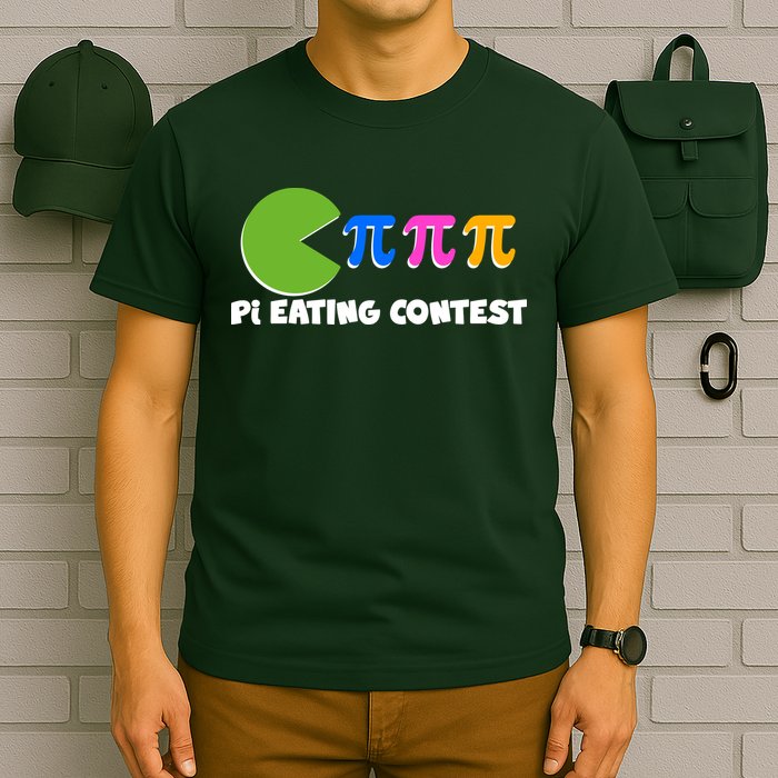 Funny Retro Pi Day 314 Pi Eating Contest Video Game T-Shirt