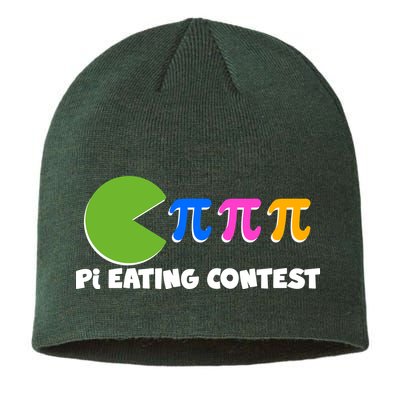 Funny Retro Pi Day 314 Pi Eating Contest Video Game Sustainable Beanie