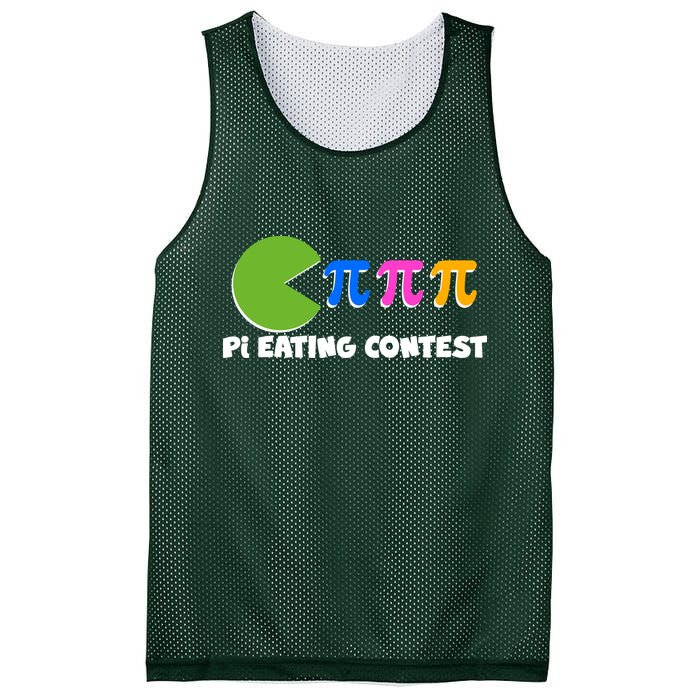 Funny Retro Pi Day 314 Pi Eating Contest Video Game Mesh Reversible Basketball Jersey Tank
