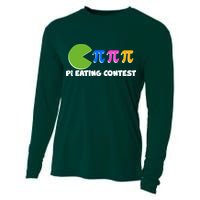 Funny Retro Pi Day 314 Pi Eating Contest Video Game Cooling Performance Long Sleeve Crew