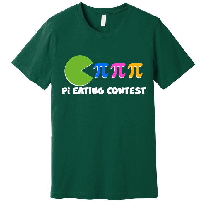 Funny Retro Pi Day 314 Pi Eating Contest Video Game Premium T-Shirt