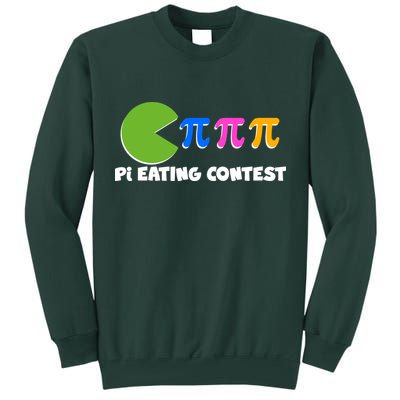 Funny Retro Pi Day 314 Pi Eating Contest Video Game Tall Sweatshirt