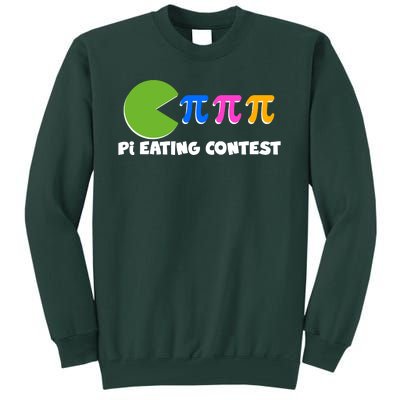 Funny Retro Pi Day 314 Pi Eating Contest Video Game Tall Sweatshirt