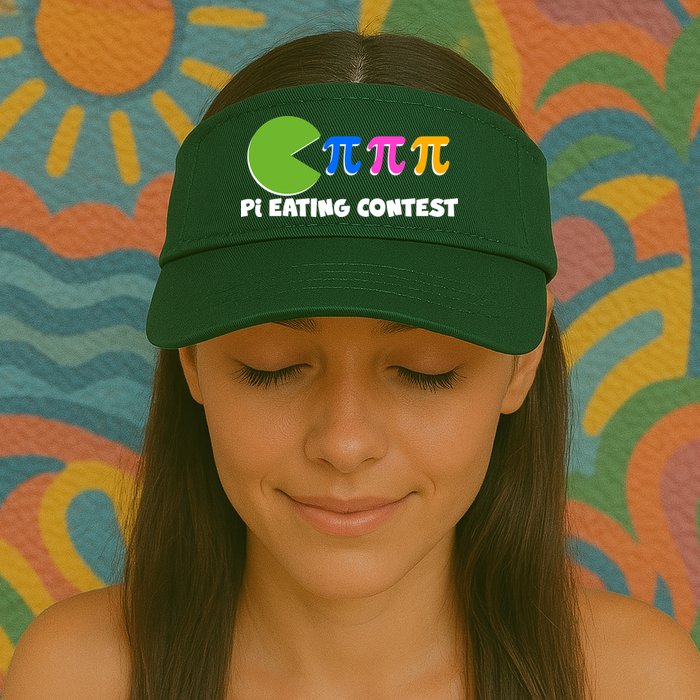 Funny Retro Pi Day 314 Pi Eating Contest Video Game Valucap Bio-Washed Visor