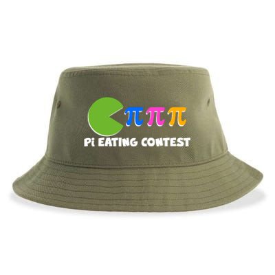 Funny Retro Pi Day 314 Pi Eating Contest Video Game Sustainable Bucket Hat