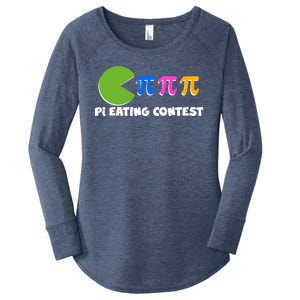 Funny Retro Pi Day 314 Pi Eating Contest Video Game Women's Perfect Tri Tunic Long Sleeve Shirt