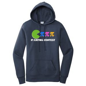 Funny Retro Pi Day 314 Pi Eating Contest Video Game Women's Pullover Hoodie