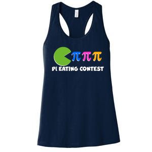 Funny Retro Pi Day 314 Pi Eating Contest Video Game Women's Racerback Tank