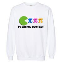 Funny Retro Pi Day 314 Pi Eating Contest Video Game Garment-Dyed Sweatshirt