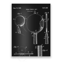 Funny Retro Ping Pong Paddle Gift Vintage Table Tennis Gift Poster