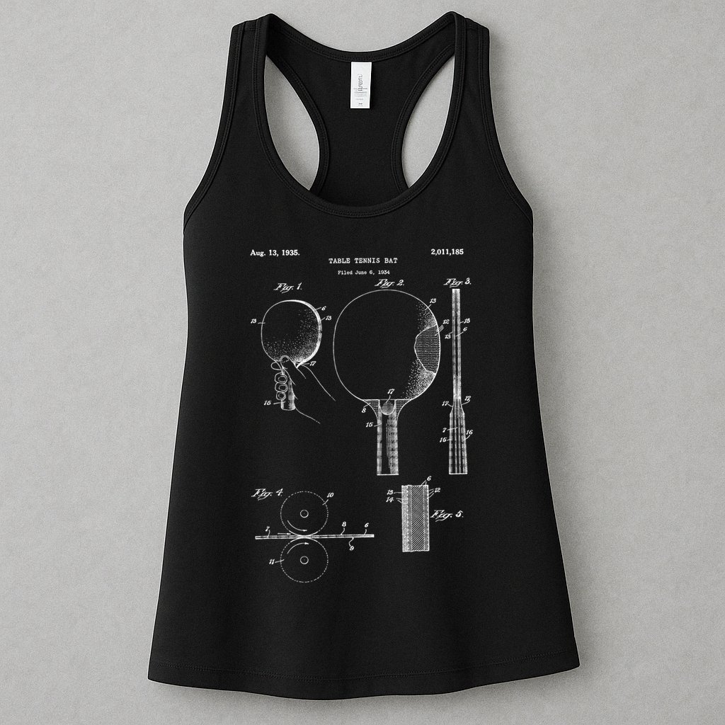 Funny Retro Ping Pong Paddle Gift Vintage Table Tennis Gift Womens Tank Top